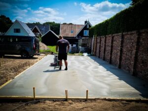 De wel bekende Postzegel betonvloer! 
Lekker simpel